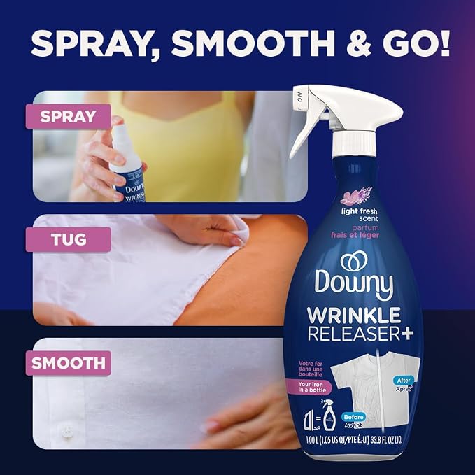 Downy Wrinkle Releaser Spray, All In One Wrinkle Release Spray, Odor Eliminator - Image 3