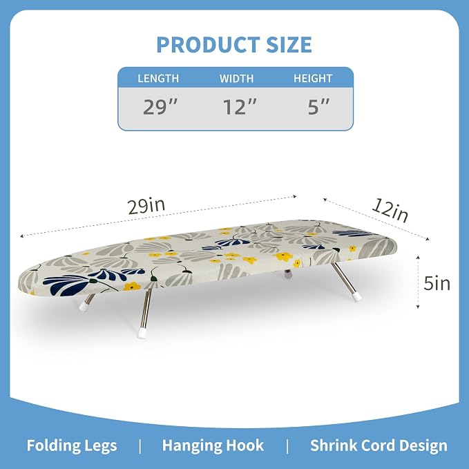 Tabletop Ironing Board 12"x29" – Portable Folding Ironing Board - Image 2
