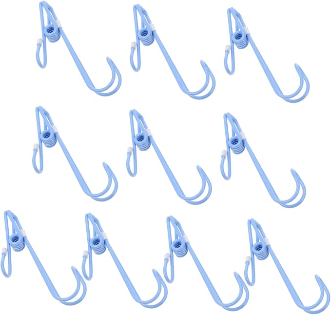 10pcs Multi-use Non-Slip Laundry Hooks Plastic Clamp Hooks Simple Clip by MAGICLULU