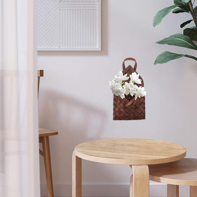VOSAREA Vintage Woven Wall Hanging Storage Basket - Image 3