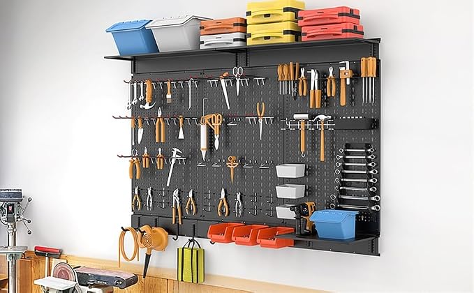 WALMANN 113 PCS Pegboard Wall Organizer Kit - Image 7