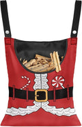 Santa Suit Clothespin Bag with Large Opening, Clothespin Storage Bag Laundry by Psesaysky