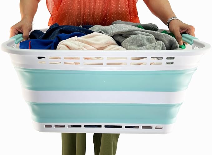 SAMMART 42L Collapsible Plastic Laundry Hamper/Basket - Image 7