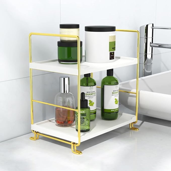 2-Tier Bathroom Countertop Organizer Perfume Organizer Makeup Shelf Bedroom - Image 3
