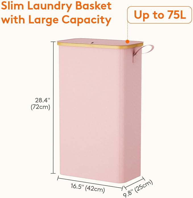 Lifewit 75L Slim Laundry Hamper - Image 3