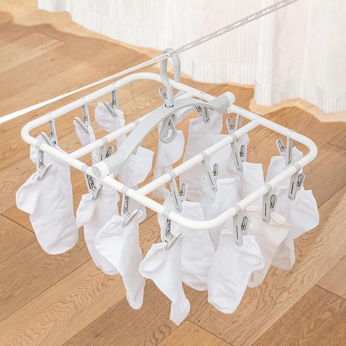 Clothes Drying Racks Foldable Clip Hangers Drip Hanger Plastic - Image 7