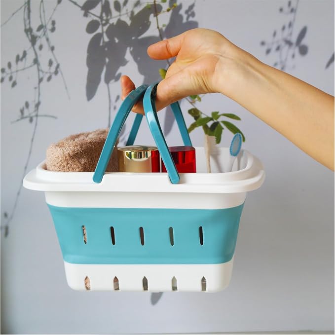 Portable Folding Plastic Bath Caddy - Image 6