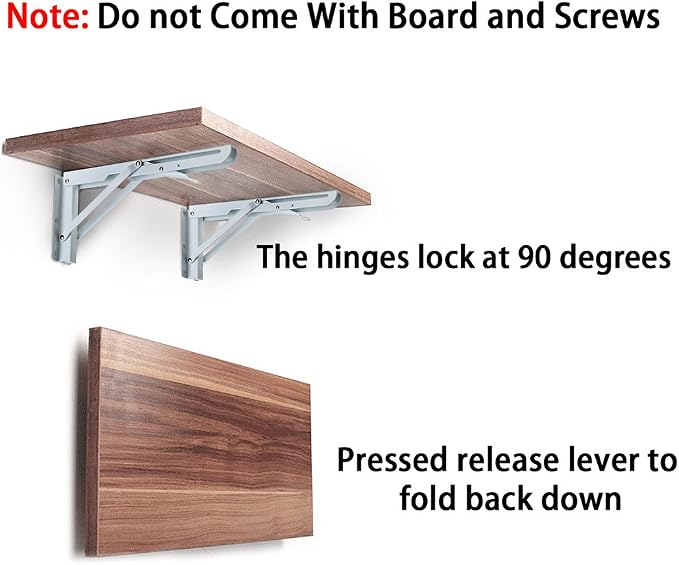 Sumnacon Sturdy Folding Shelf Brackets - Image 5