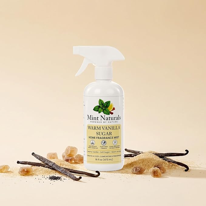 Natural Warm Vanilla Room Spray & Odor Eliminator – Cozy Vanilla Sugar - Image 3