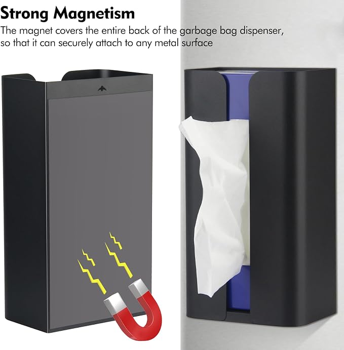 Magnetic Laundry Dryer Sheet Dispenser, Tissue Holder, Garbage Bag Dispenser - Image 5
