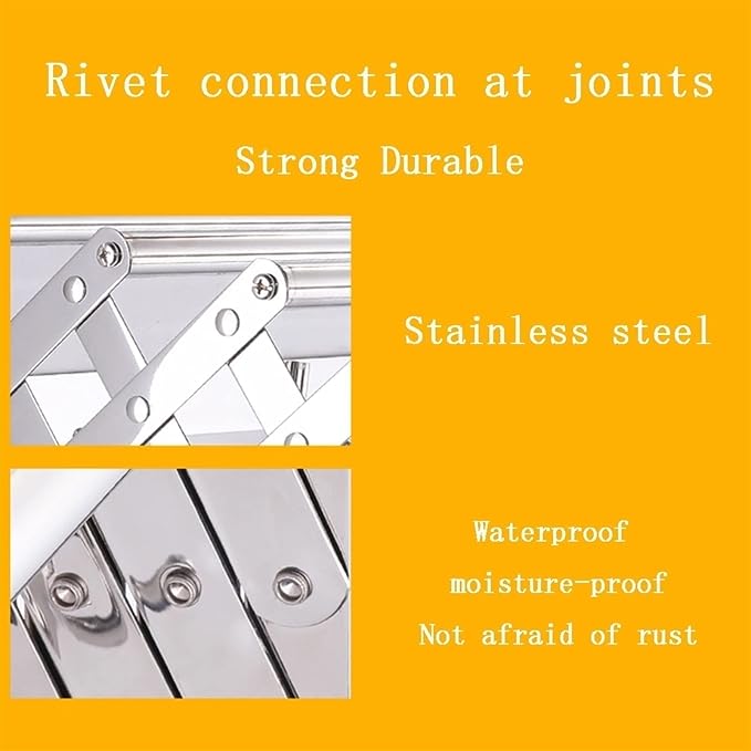 Wall Mounted Laundry Drying Rack Dryer Clothes Airer Foldable Indoor Sturdy - Image 5