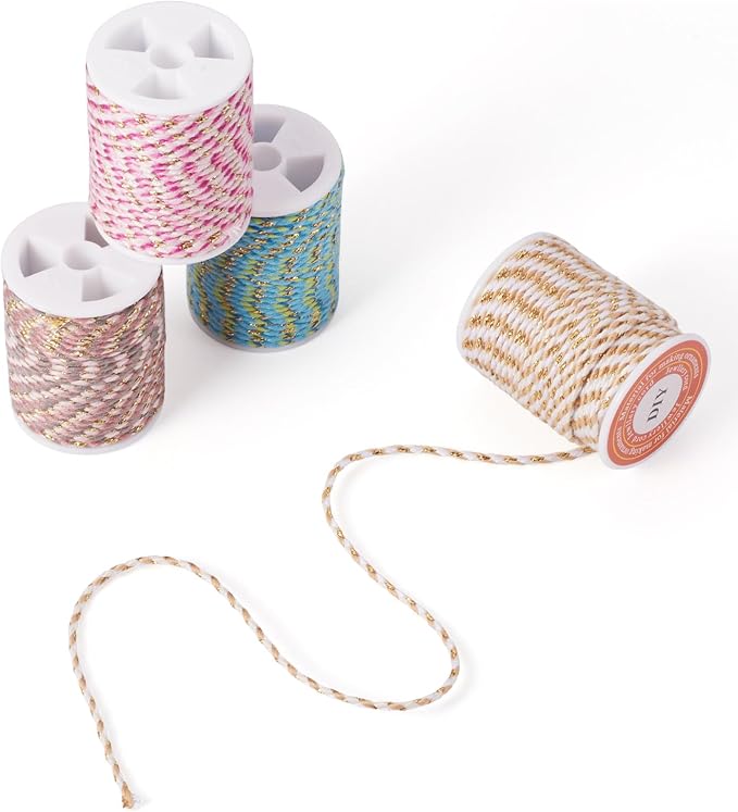51.6 Feet Handmade Twine Braided Cord 1.5mm Ethnic Macrame Polycotton Rope - Image 2
