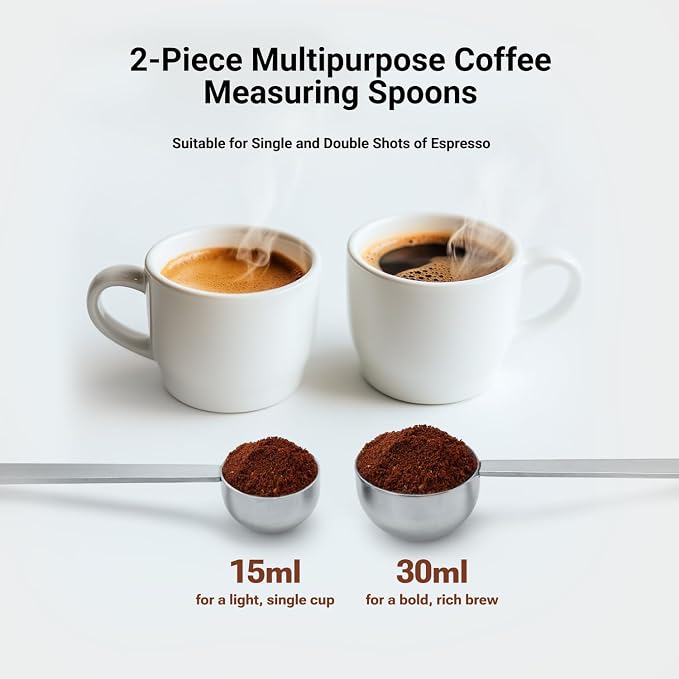 2PCS Coffee Scoop Set, 1 Tbsp & 2 Tbsp Coffee Measuring Spoons, - Image 3