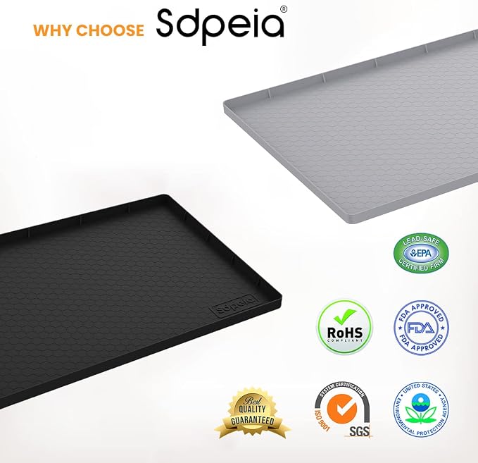 Sdpeia Under Sink Mat 31"×22" Waterproof Silicone Cabinet Liner & Sink Protector - Image 2