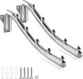 2 Pack Stainless Steel Clothes Hanger Rack Wall Mount, Folding Garment Hook by Unknown