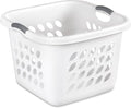 1.5 Storage Bushel Square Laundry Basket Plastic, Laundry Hamper White by Unknown