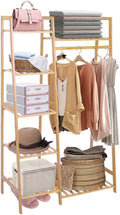 Ufine Bamboo Garment Rack 7-Tier Storage Shelves Clothes Hanging Rack, Heavy by Ufine