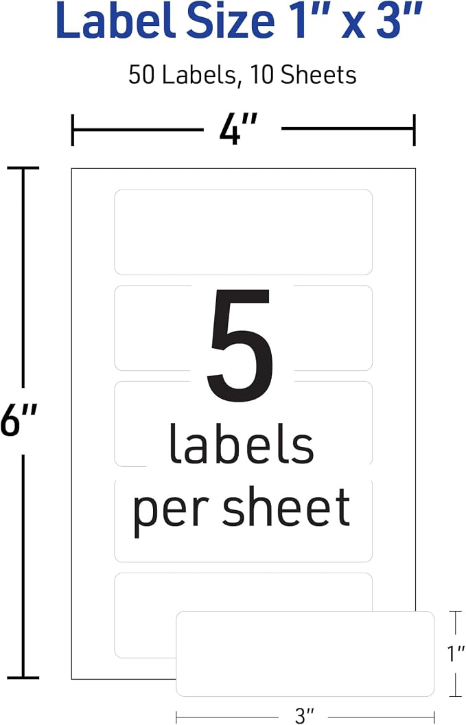 Avery No-Iron Fabric Labels, Washer and Dryer-Safe Waterproof Labels, - Image 3