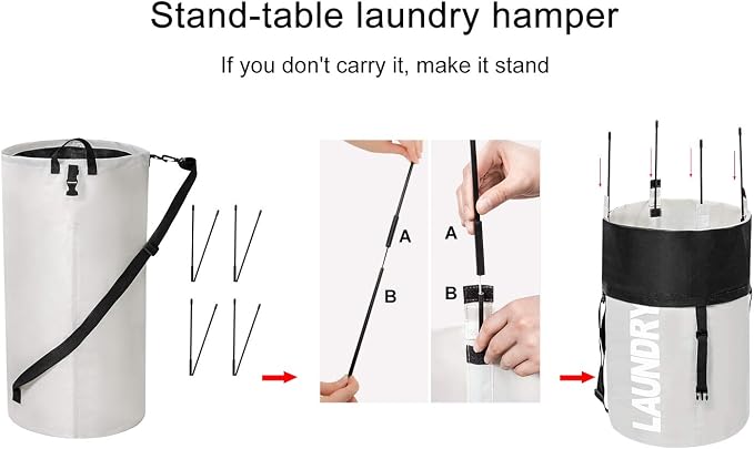 Chrislley 106L Extra Large Laundry Hamper - Image 6