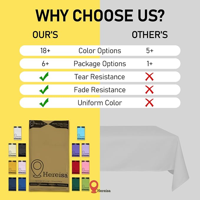 Plastic Gold Tablecloths 3 Pack Disposable Table Covers 54 x 108 Inch Golden - Image 4