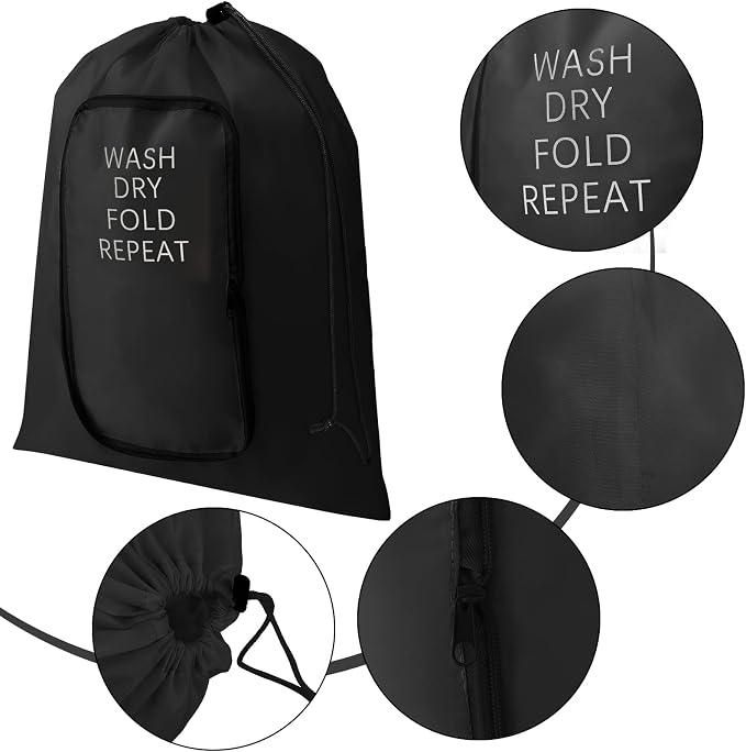 2 Pcs Travel Laundry Bag Washable Dirty Clothes Bag - Image 2