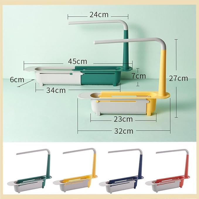 2026 Updated Telescopic Sink Storage Rack Adjustable, Kitchen Organizer Soap - Image 7