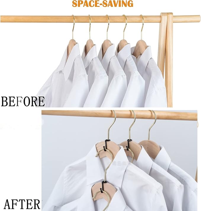 Clothes Hanger Connector Hooks, Heavy Duty Extender Clips Organizer Mini Space - Image 8