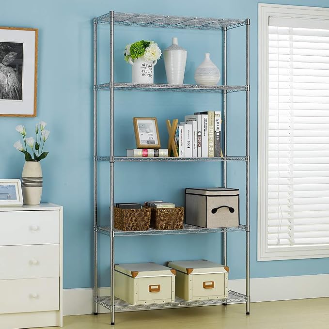Meet perfect 5-Tier Heavy Duty Wire Shelving Unit, NSF Certified Steel Organizer - Image 2