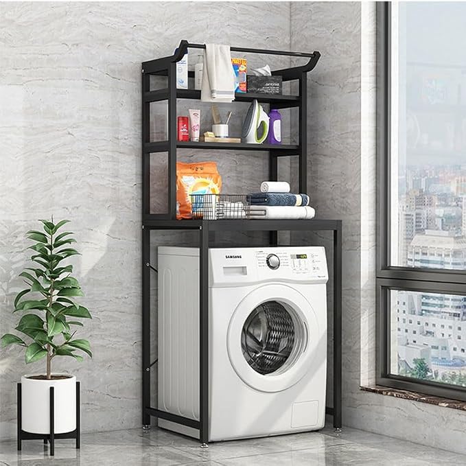 Laundry Room Shelves with Countertop, Simple Shelf, Floor-Standing Over Washer by Unknown