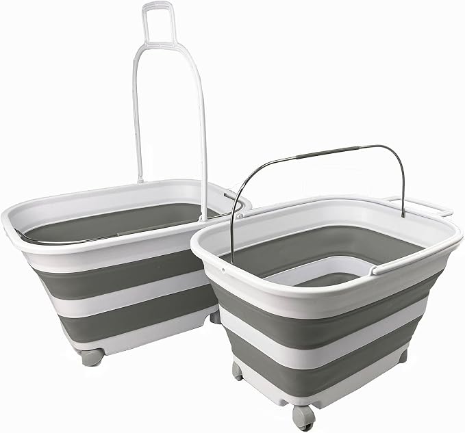 SAMMART 35L Collapsible Plastic Laundry Basket by SAMMART