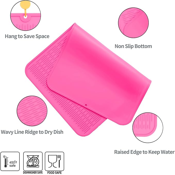 Silicone Dish Drying Mat for Multiple Usage, Easy clean, Eco-friendly, - Image 3