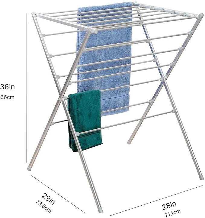 TOTES BABIES Premium Aluminum Foldable Laundry Rack - Image 4