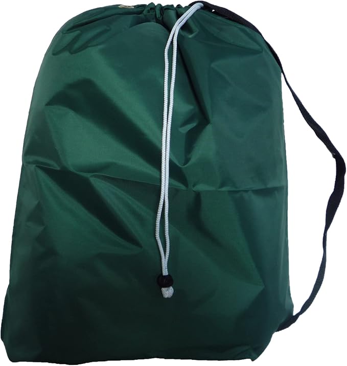 Laundry Bag with Strap for Travel, Drawstring, Lock Closure, Color: Green by Laundry+Bag+Store+Online
