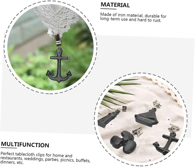 PRETYZOOM 4-Piece Heavy Duty Iron Hanger Windproof Clip Set - Image 4