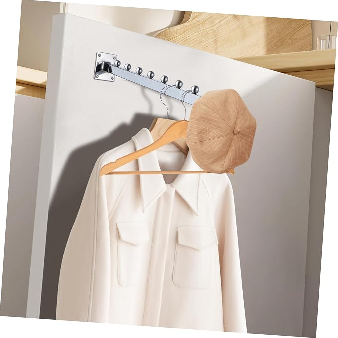 5pcs Elegant Square Wall Mounted Drying Rack over Door Rack Beaded Design - Image 6