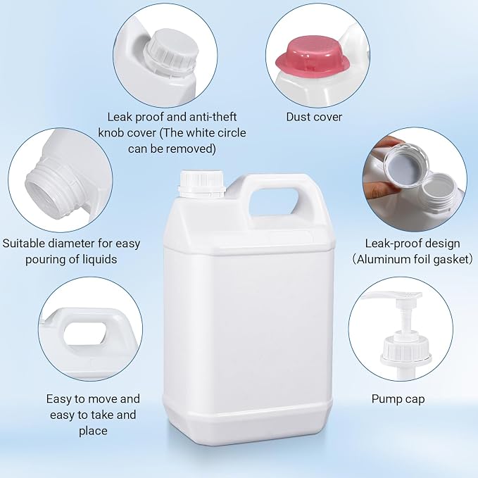 Plastic F-Style Jug Reusable Food-Safe, Heavy-Duty HDPE Containers - Image 6
