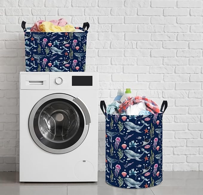 Laundry Hamper, Laundry Basket, Nursery Hamper, Waterproof Storage Bin - Image 6