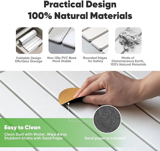 Stone Dish Drying Mat for Kitchen Counter - Image 3