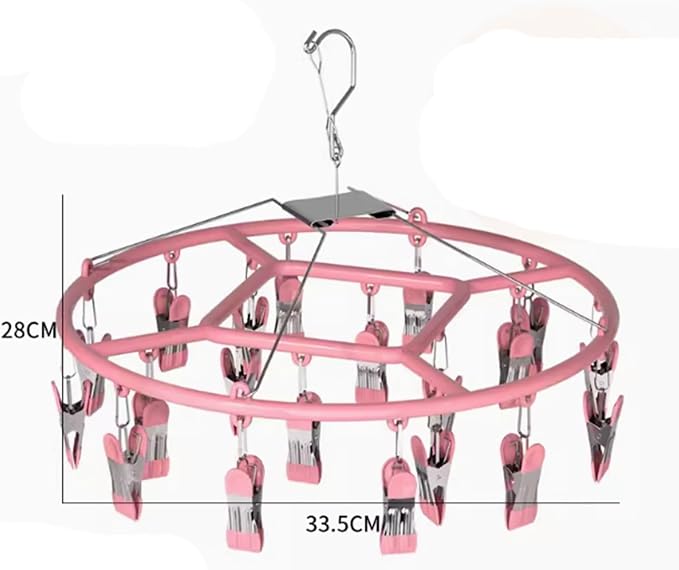 Round Drying Rack, Windproof Hook, Aluminum Drip Drying Hanger - Image 2