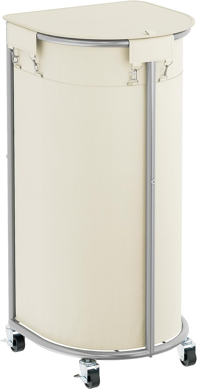 Chrislley Laundry Hamper with Wheels and Lid, 100L Rolling Laundry Basket by Chrislley