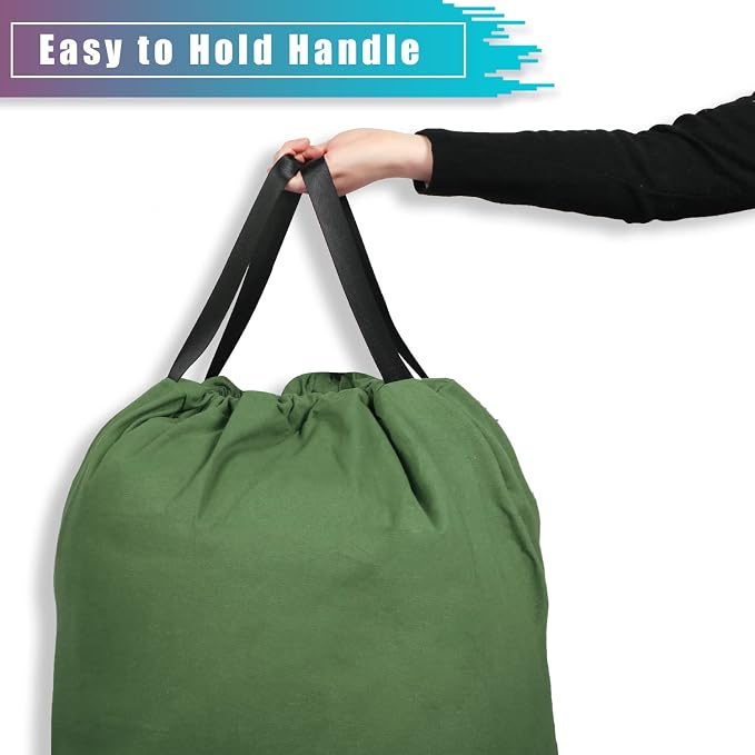 LOLOMLO Extra Large Canvas Laundry Bags - Image 3