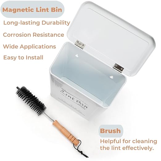 Magnetic Lint Bin, Wall Mounted Lint Trash Can - Image 5