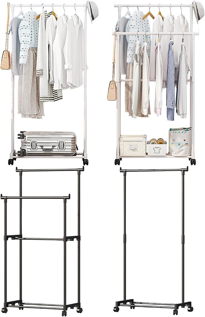 Double Clothes Rack by Unknown