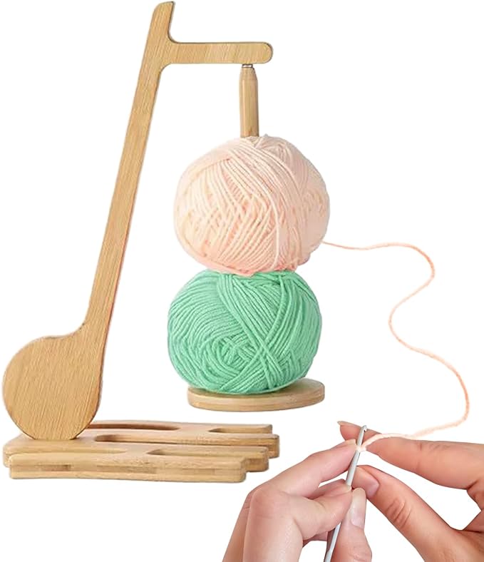 Joyeee Yarn Holder for Crocheting and Knitting, Note Shape Spinning Yarn Minder by Joyeee