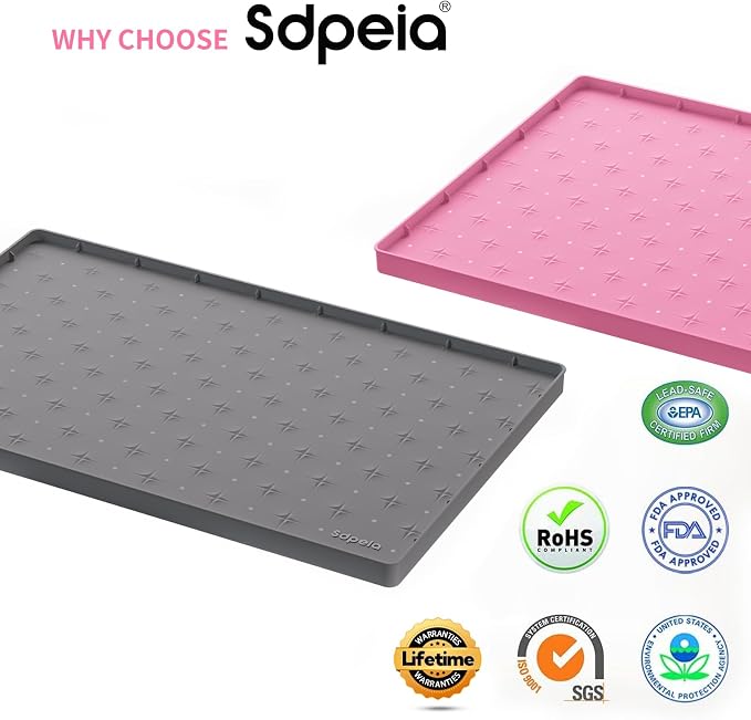 Sdpeia Under Sink Mat 31"×22" Waterproof Silicone Cabinet Liner & Sink Protector - Image 2