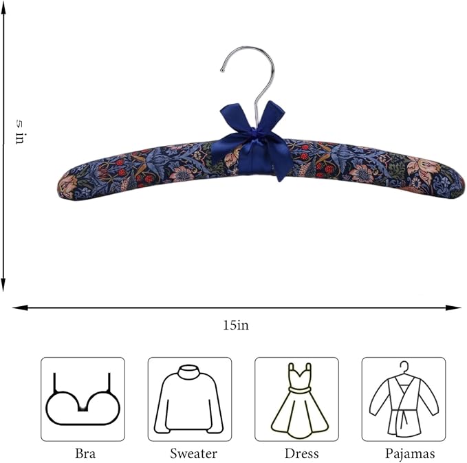 Anti-Slip Satin Padded Clothes Hangers - Image 2