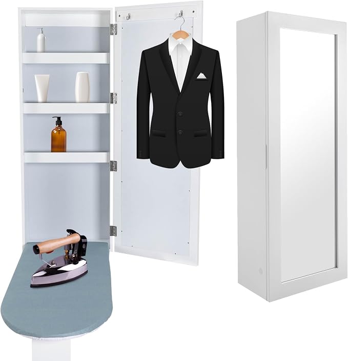 Wall-Mounted Ironing Board, Ironing Board Cabinet, in-Wall Recessed Ironing by TFCFL