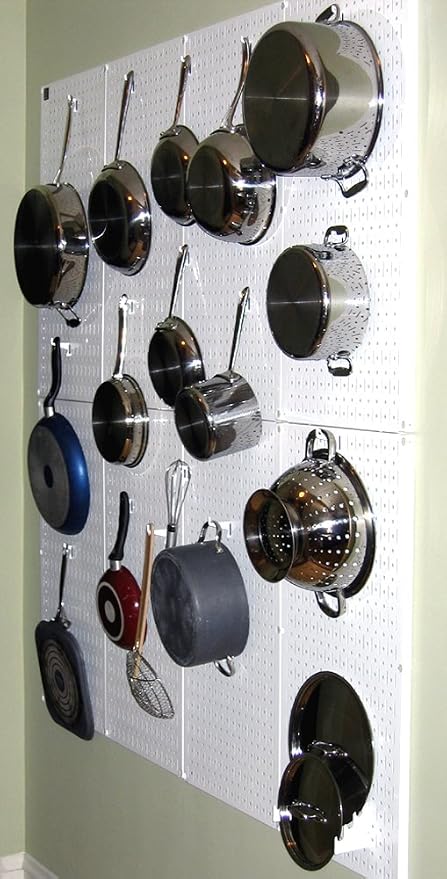 Wall Control Kitchen Pegboard Organizer Pots and Pans Storage Rack Organization - Image 3