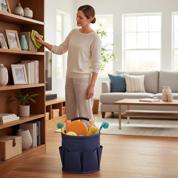 Cleaning Caddy for Cleaning Supplies, 17L Cleaning Supply Caddy - Image 2