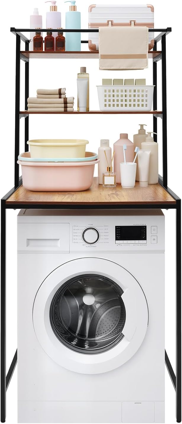 Over The Washer and Dryer Storage Shelf, 3-Tier Laundry Organizer by Unknown